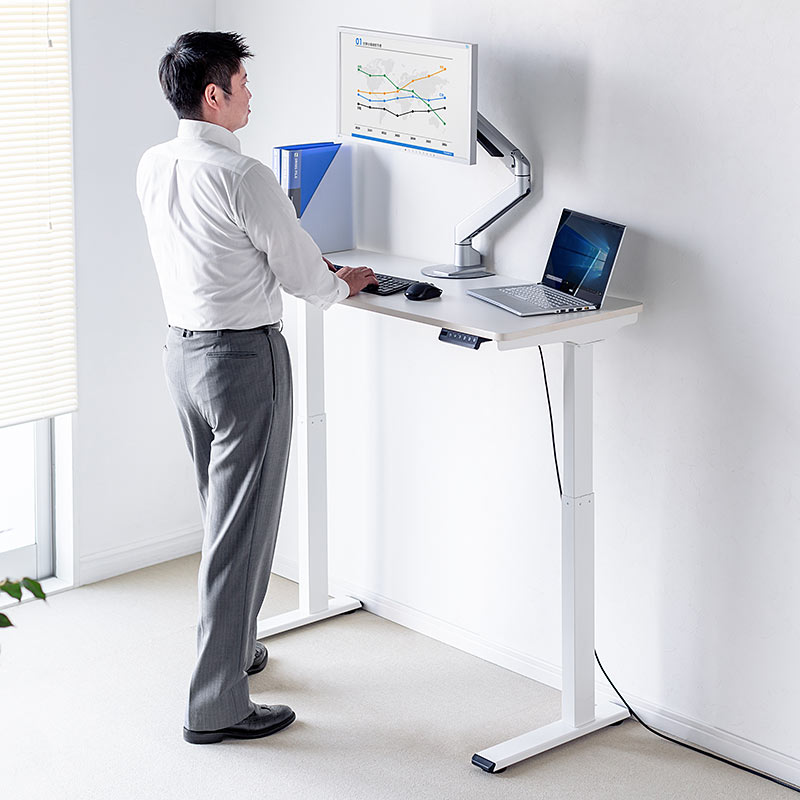 『サンワサプライ』テレワークに便利な人気の電動昇降スタンディングデスクを発売 ｜ Smart Watch Life｜日本初のスマートウォッチ