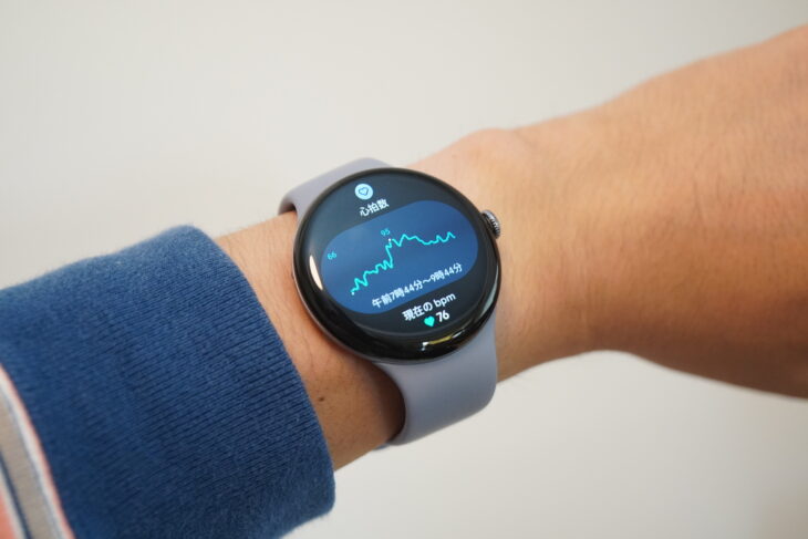Google Pixel Watch 4 装着例 Google Pixel Watch 4 装着例 健康管理機能