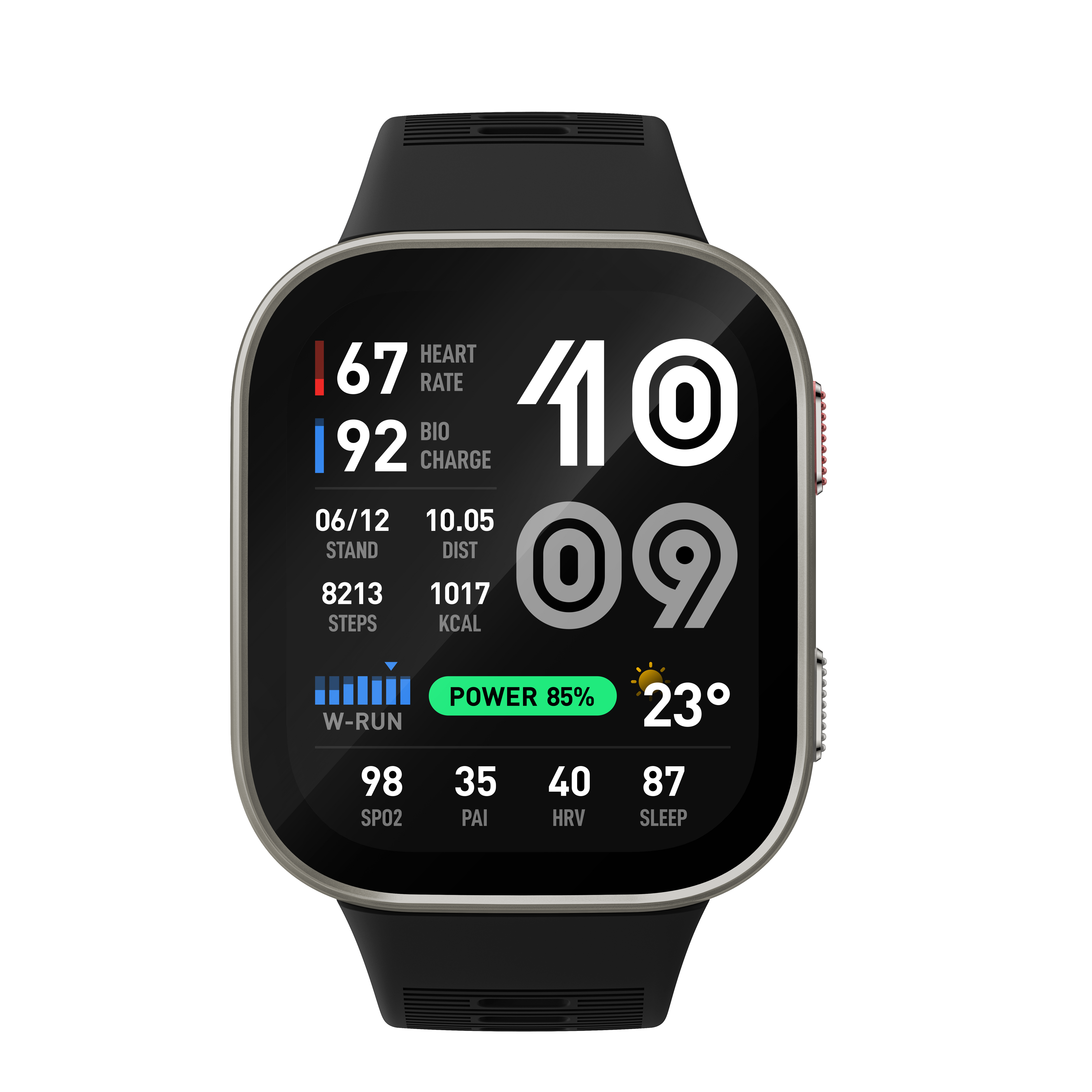 Amazfit Bip Maxのカラーバリエーション、シルバーモデルの製品画像