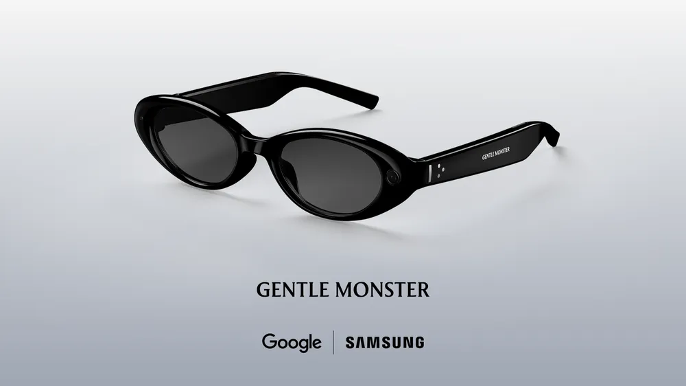 Gentle Monsterが手がけたGoogleインテリジェント・アイウェアの黒色フレーム。