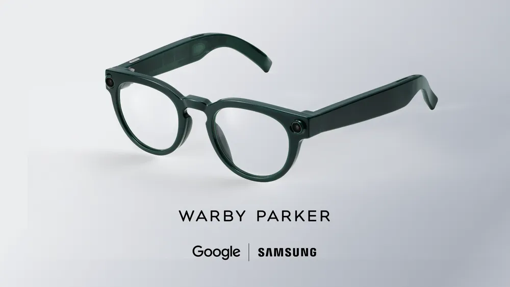 Warby Parkerが手がけたGoogleインテリジェント・アイウェアのダークグリーンのフレーム。