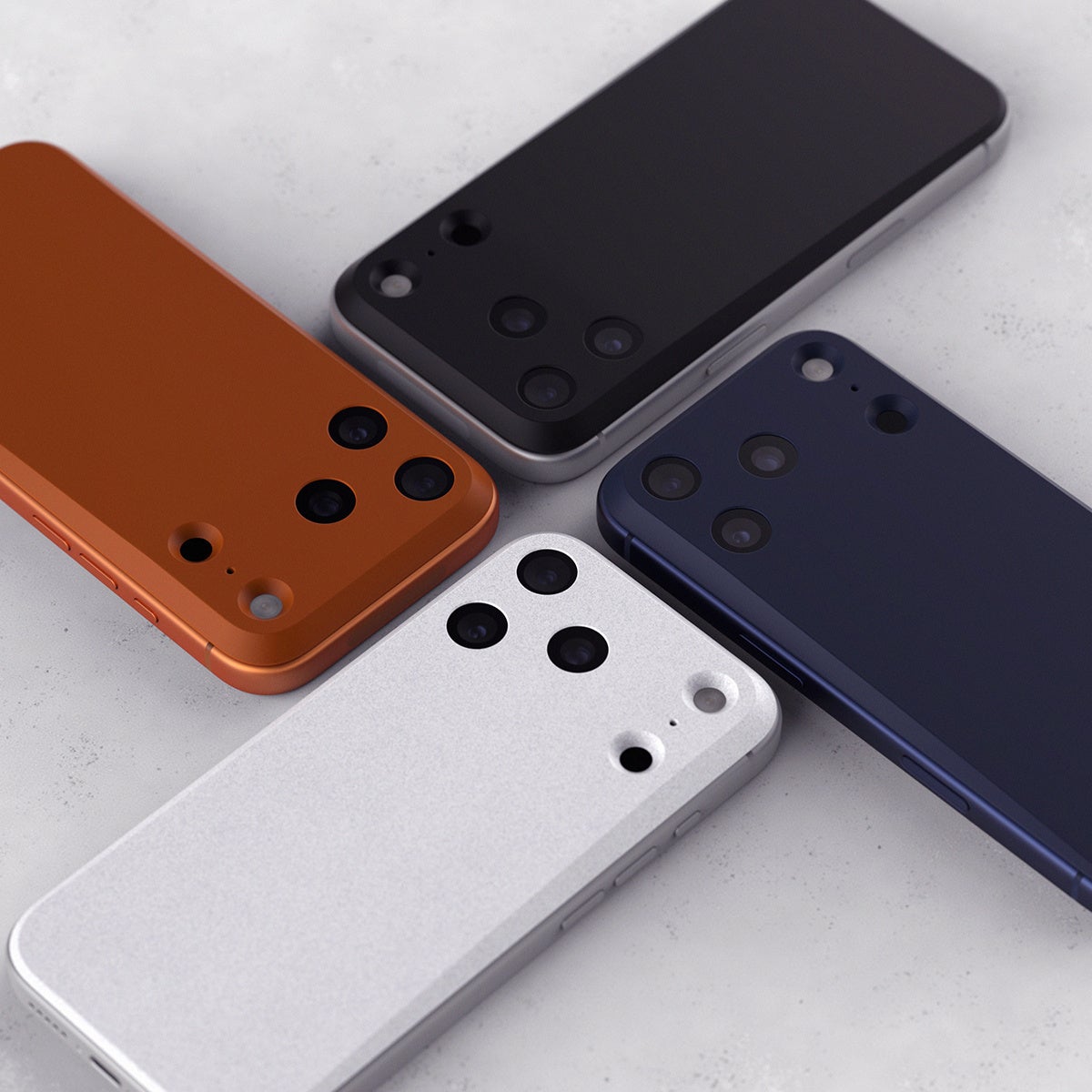 MYNUS iPhone 17 Pro BACKのラバーブラック・ラバーオレンジ・ラバーネイビー・サンドホワイトの4色ラインナップ