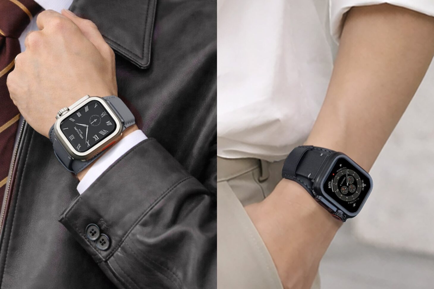 オウルテックTACTIX OWL-AWCVTAC02シリーズを装着したApple Watchのメインビジュアル
