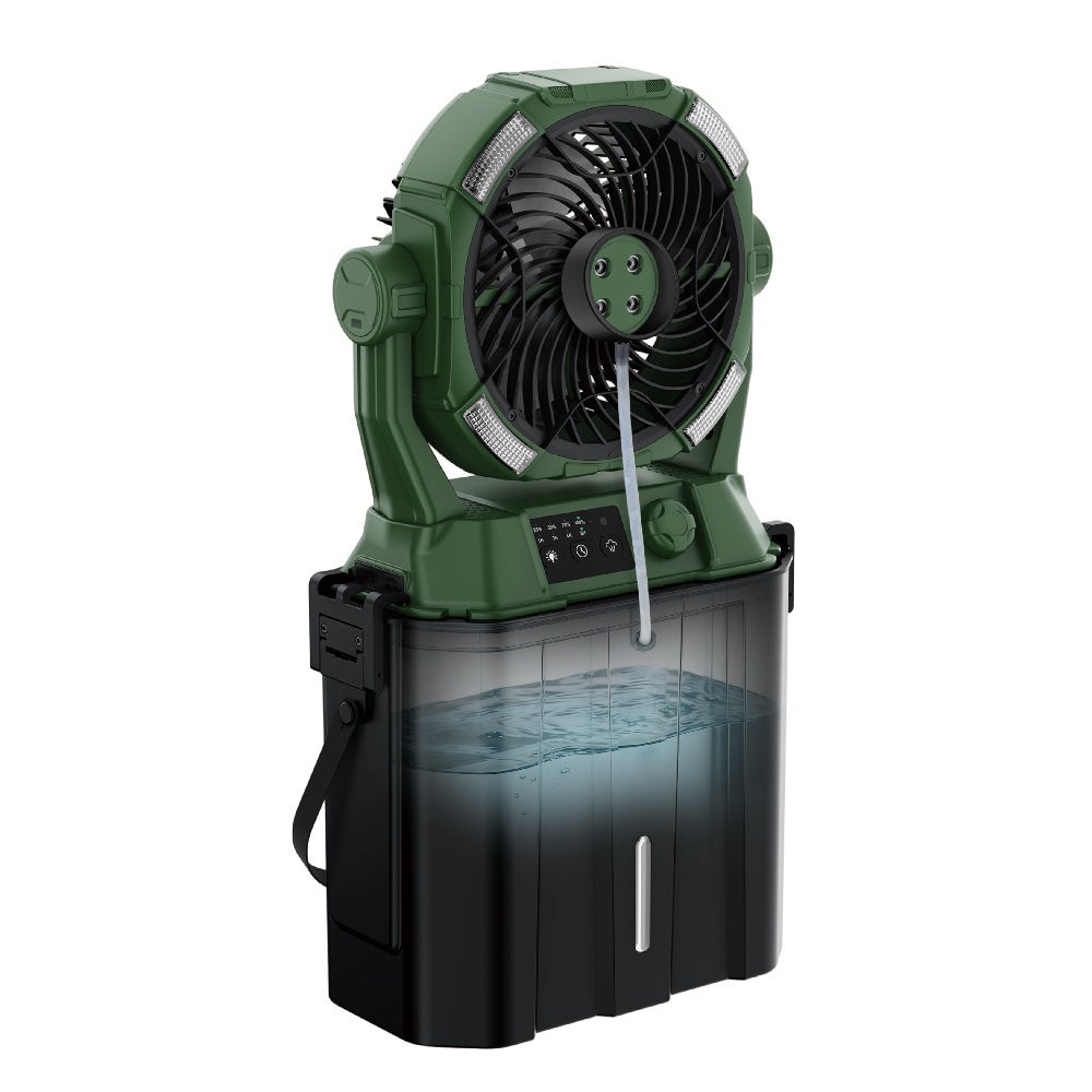 昭和商会MINI MIST FAN ミニミストファン。水タンク装着でミスト×送風冷却