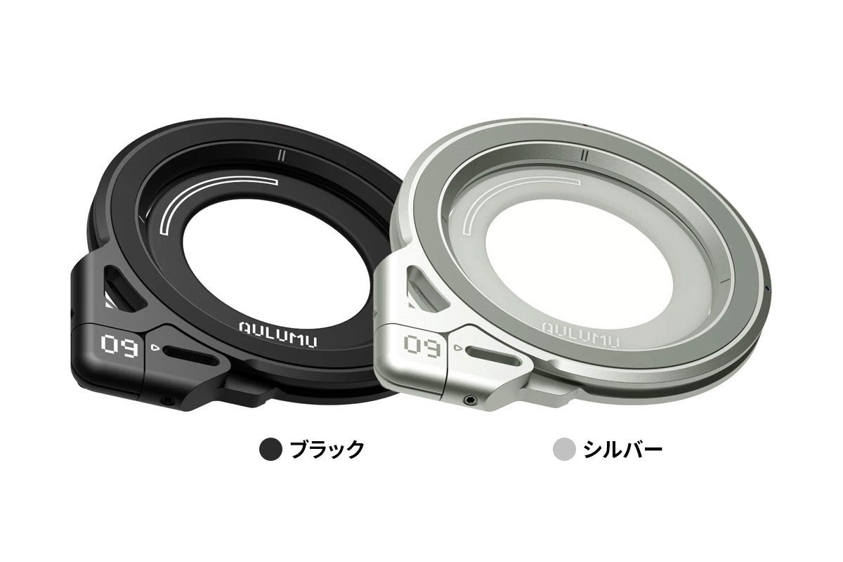 AULUMU G09の両面マグネット設計でノートパソコンや金属面にスマホを固定し、ハンズフリーで使用するシーン
