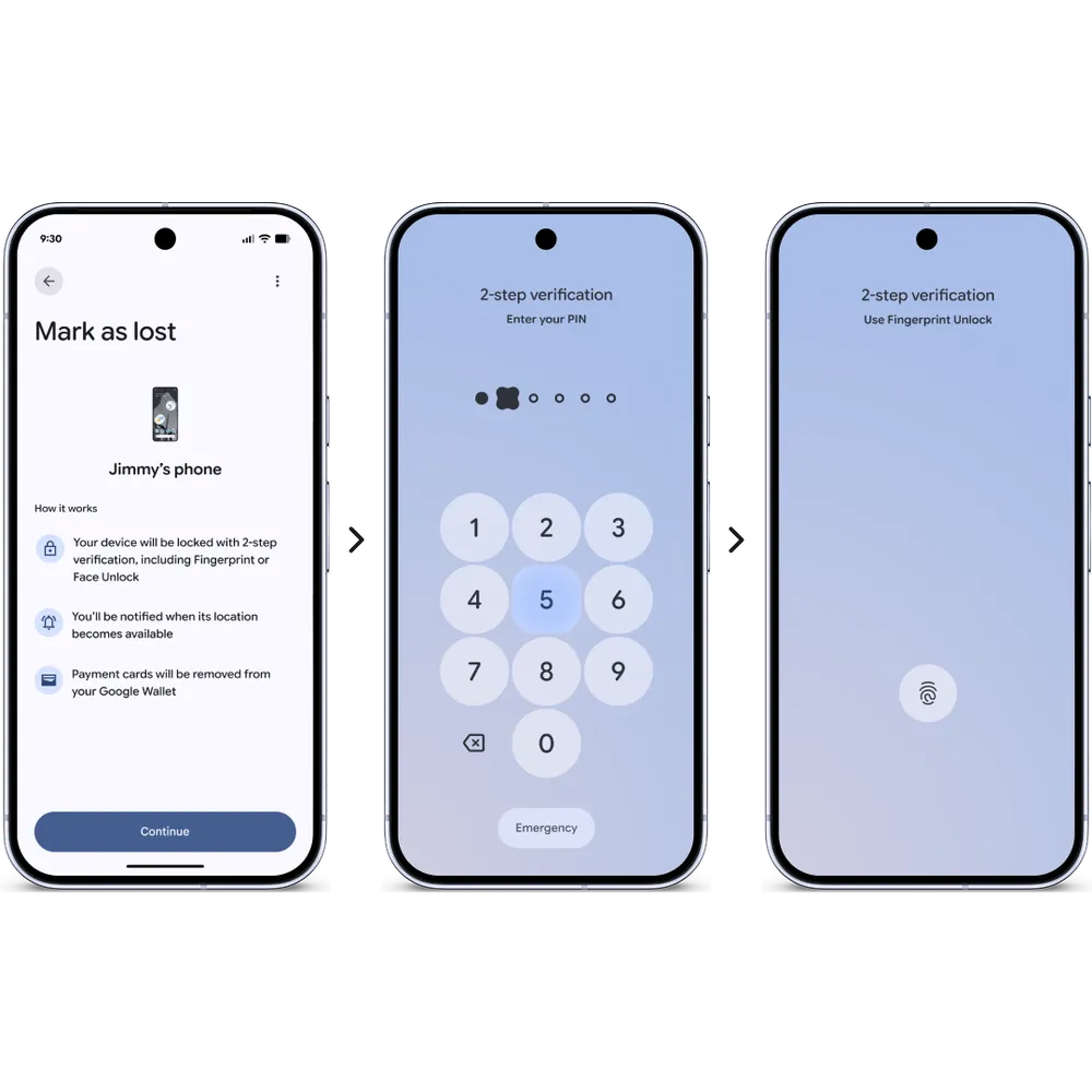 Android 17 Find Hubの「紛失としてマーク」機能。生体認証で紛失スマートフォンをロックできる