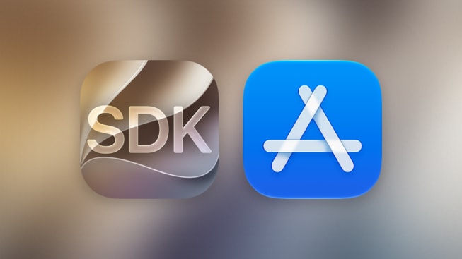 AppleがApp Storeの新機能を発表したことを示すiOS SDKとApp Storeのアイコン