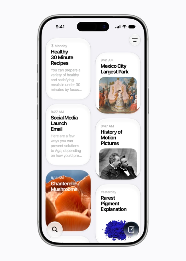 iPhone 17 Proに搭載された新しい専用Siriアプリで、製品間で同期される会話の履歴を確認している画面