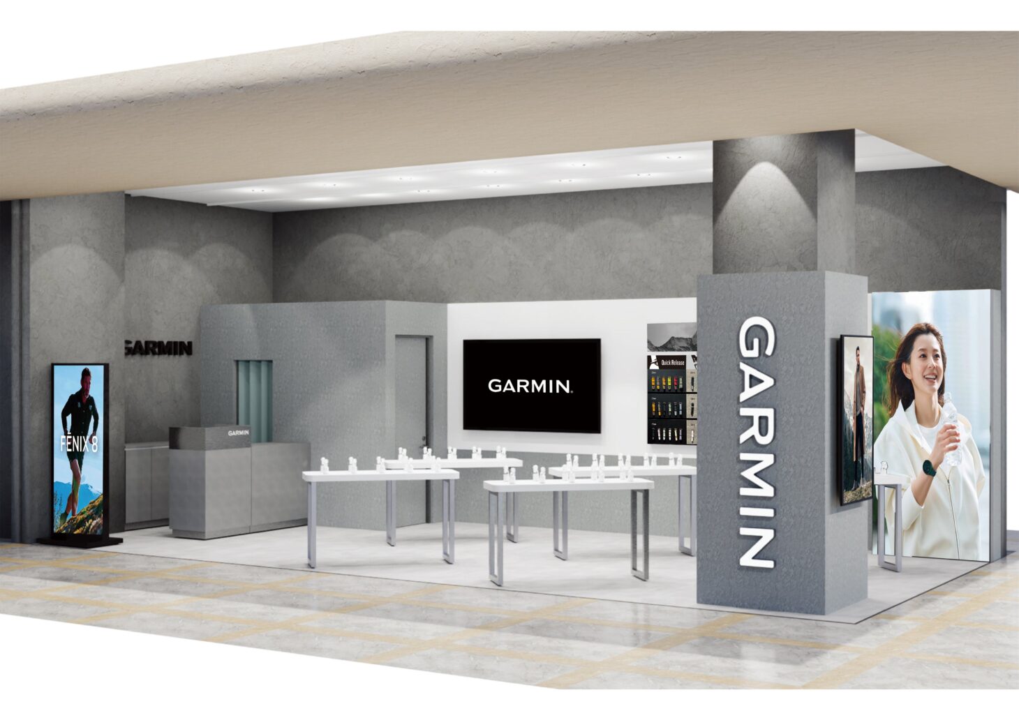 2026年6月25日にMARK IS みなとみらいにオープンするGarminブランド直営店「ガーミンストア横浜みなとみらい」の店舗イメージ