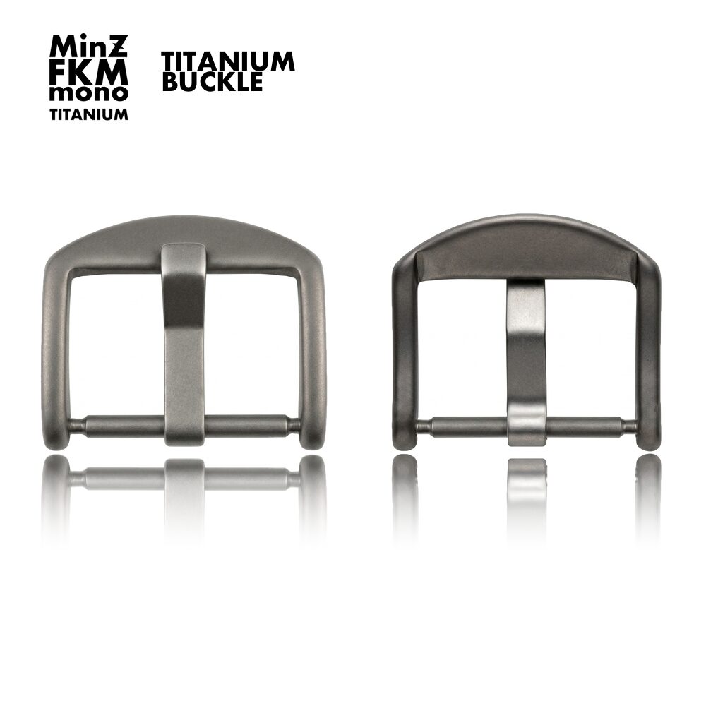 MinZ FKM mono TITANIUM チタニウムバックル2種類の質感比較カット