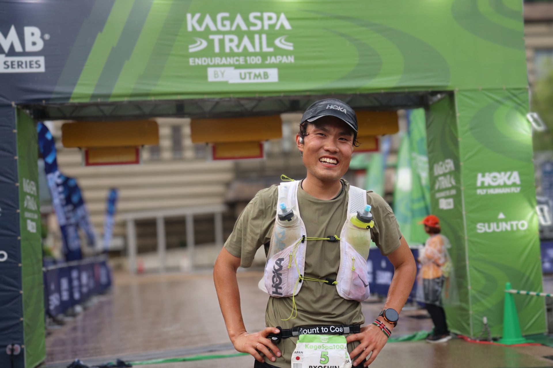 SUUNTOサポートランナー長谷怜信選手がKAGASPA 100Kでレース中の写真