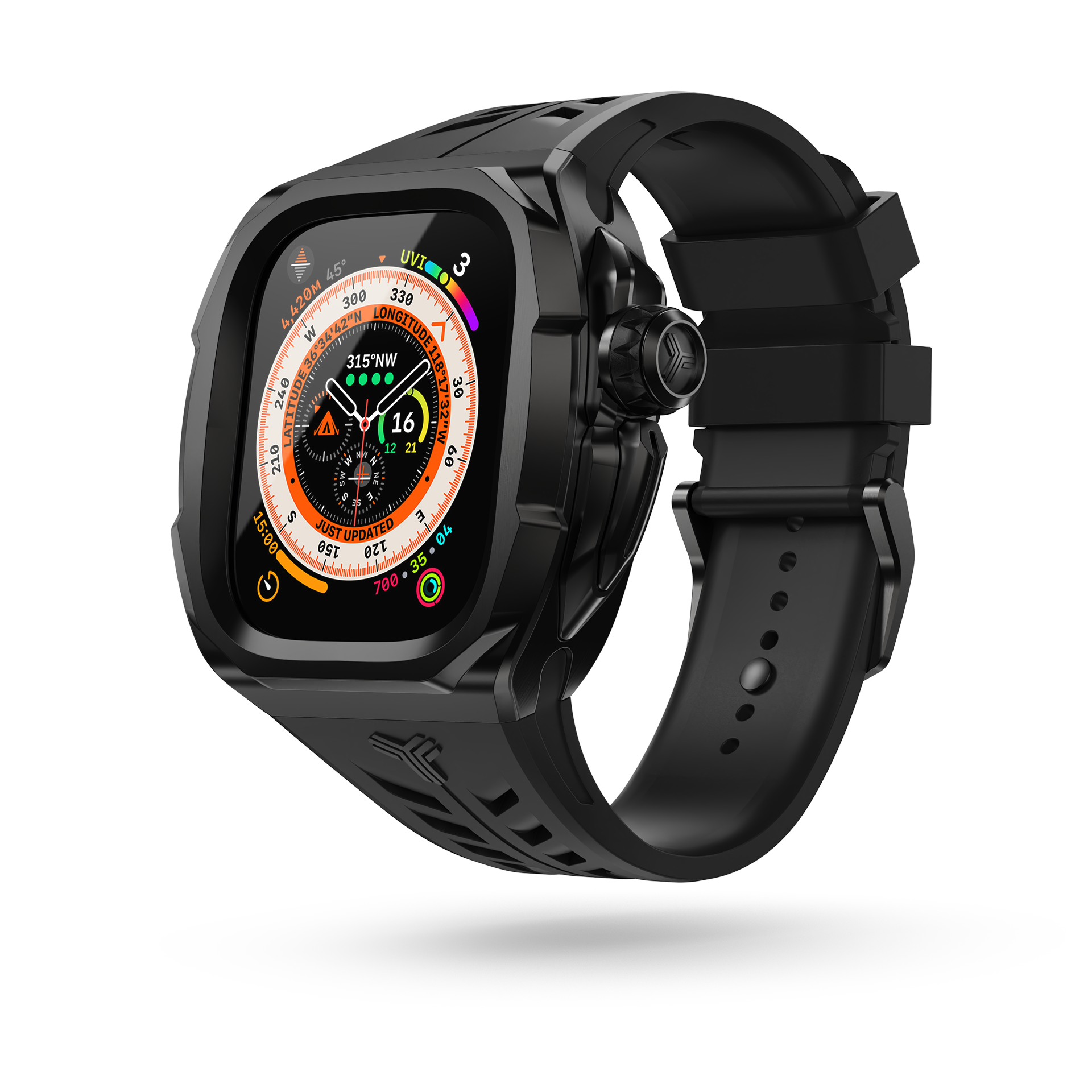 Y24 CRYSTAL EDITION 49MMコレクション。クリア素材を採用し、Apple Watch本来のデザインを活かしながら軽量・耐久を実現