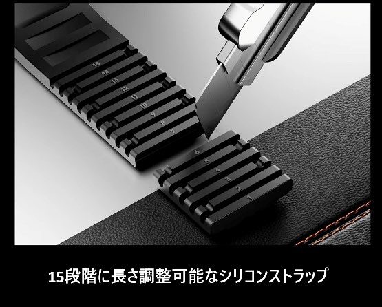 15段階で長さを微調整できるソリッドブロックラバーバンドのカット調整ガイド