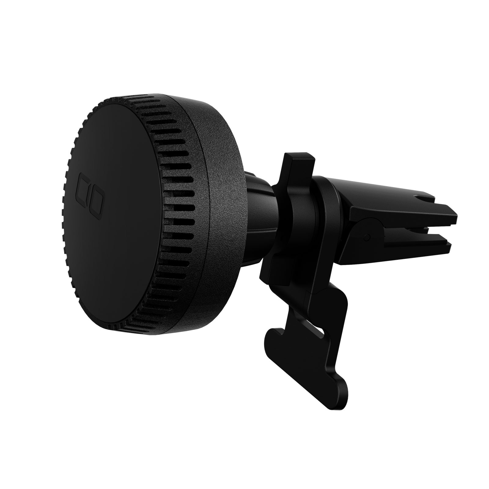CIOの車載ワイヤレス充電マウントNovaWave Car Mount Built in Fan。エアコン送風口に取り付けるクリップとMagSafe対応の充電面を備える