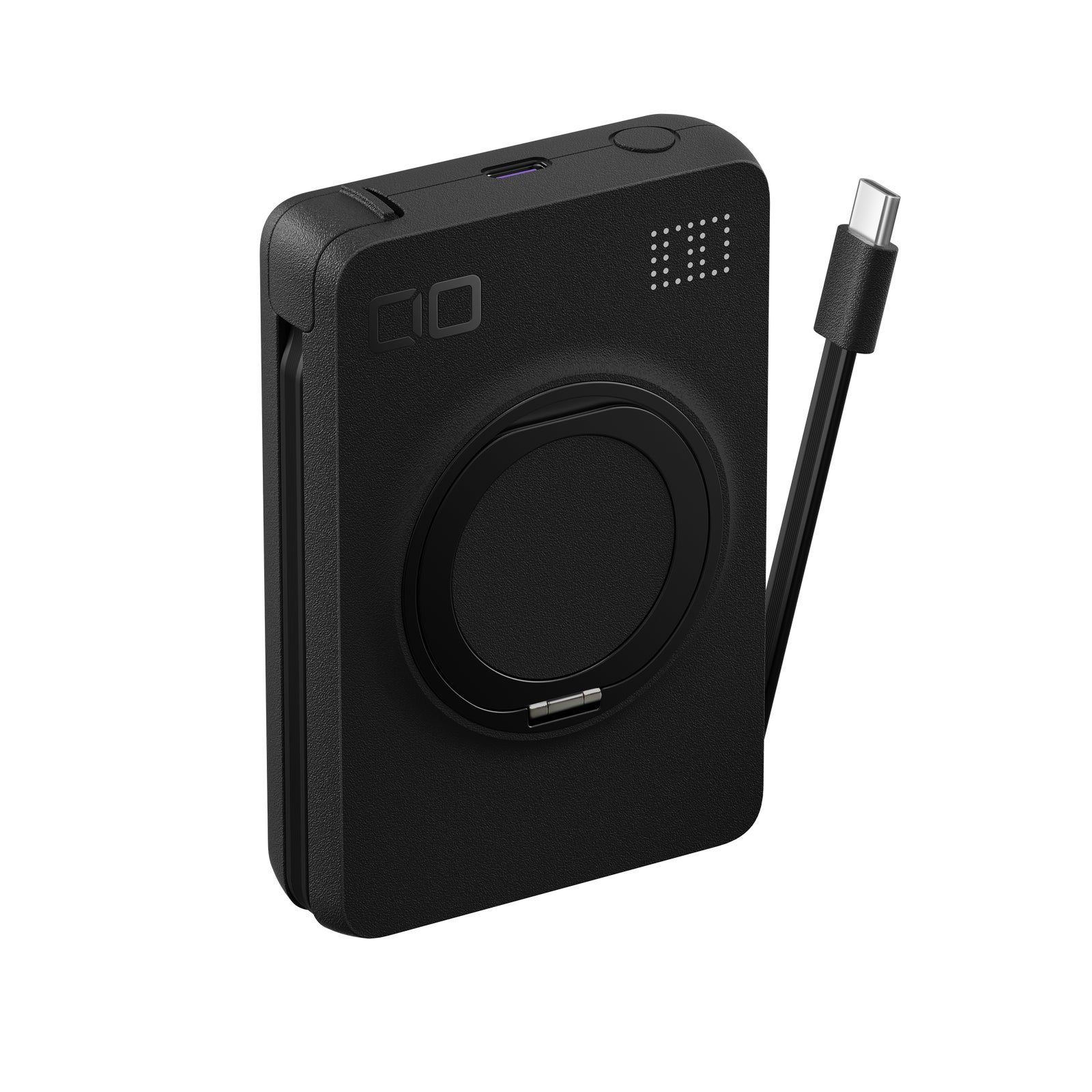 CIOのモバイルバッテリーSMARTCOBY Ex05 Wireless2.2 Pro CABLE SS10K。背面にQi2.2対応のワイヤレス充電コイルを備える
