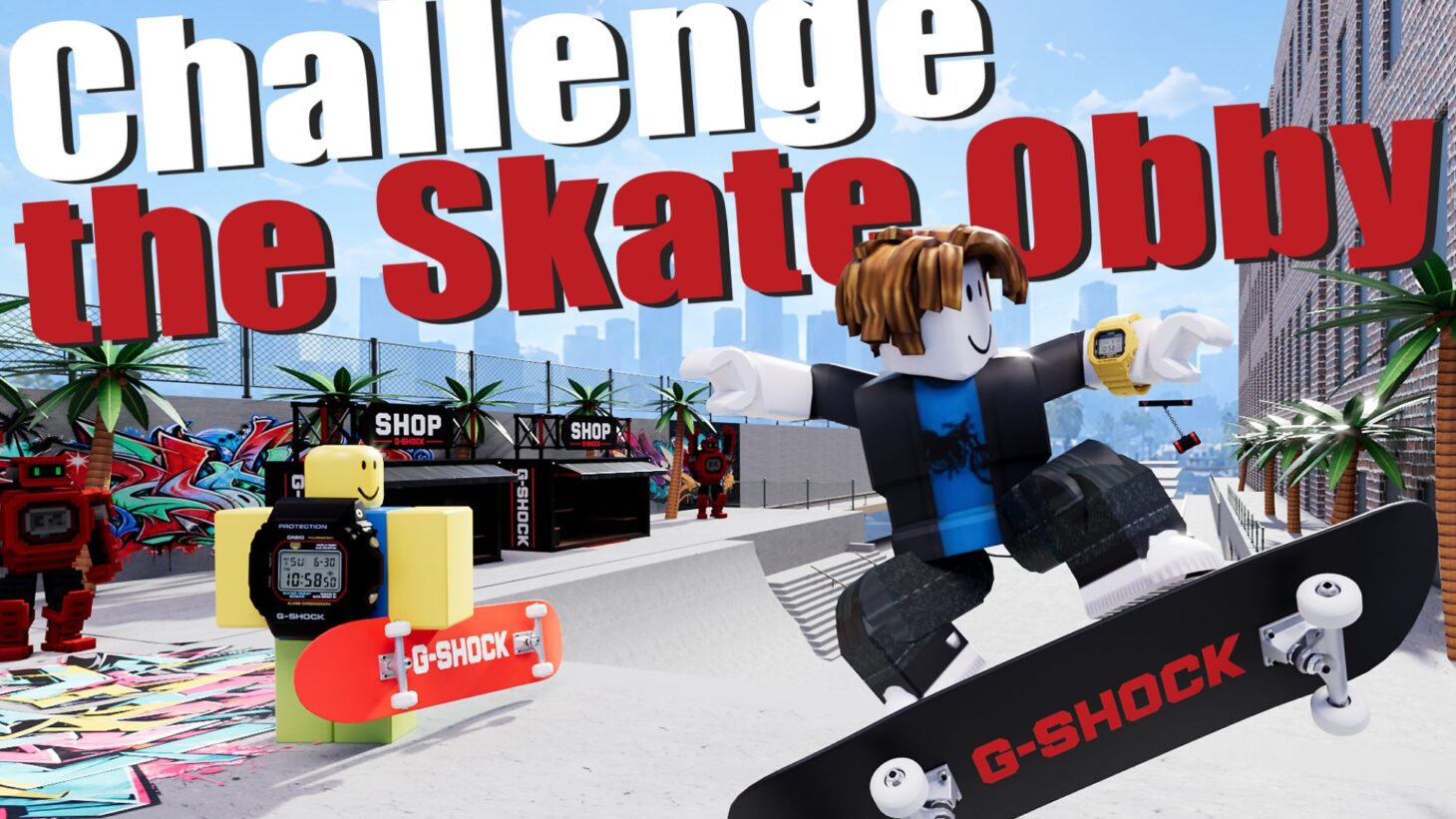Roblox上のG-SHOCK体験「Challenge the Skate Obby : G-SHOCK」のキービジュアル