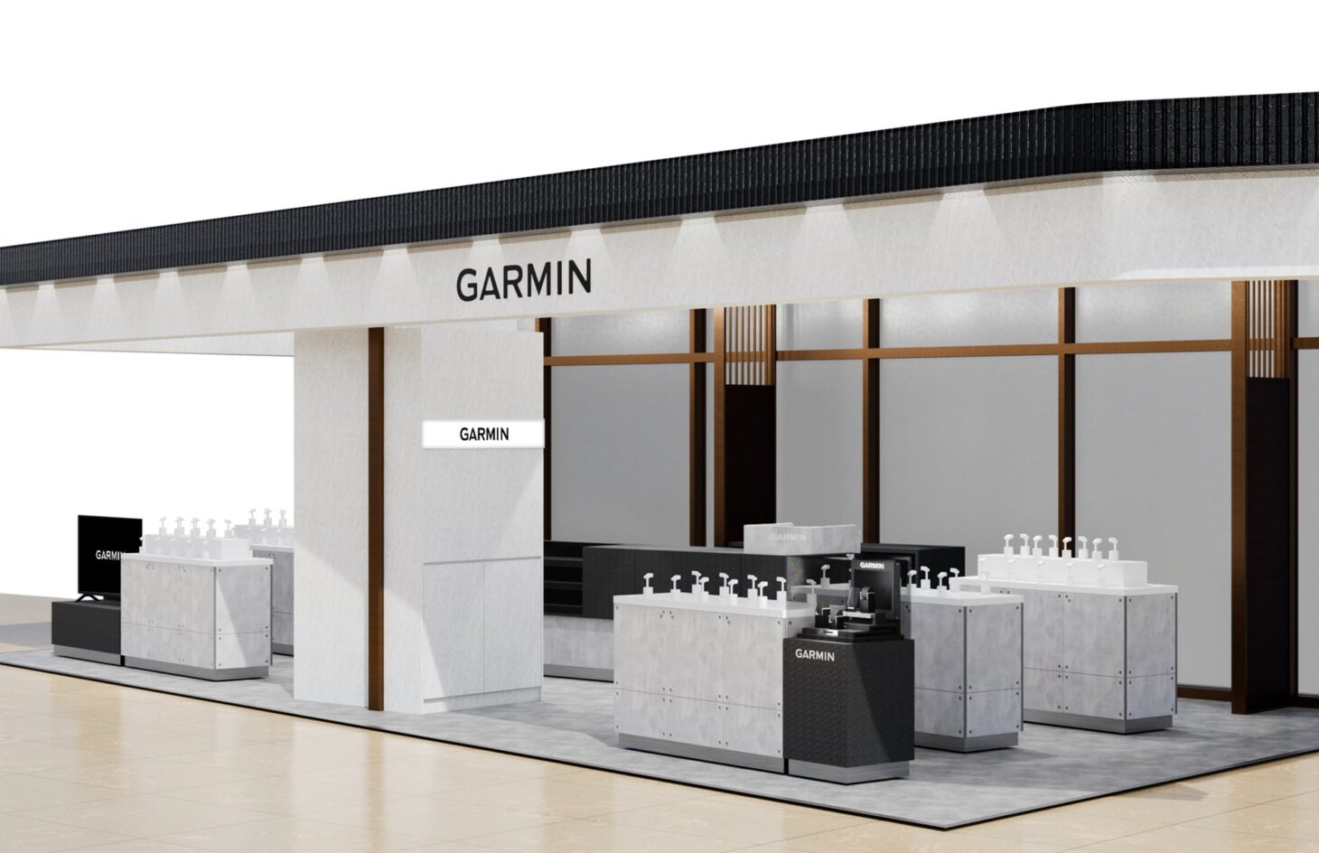 リニューアル移転オープンするガーミンストア銀座の店内イメージ。GinzaNovo 8階