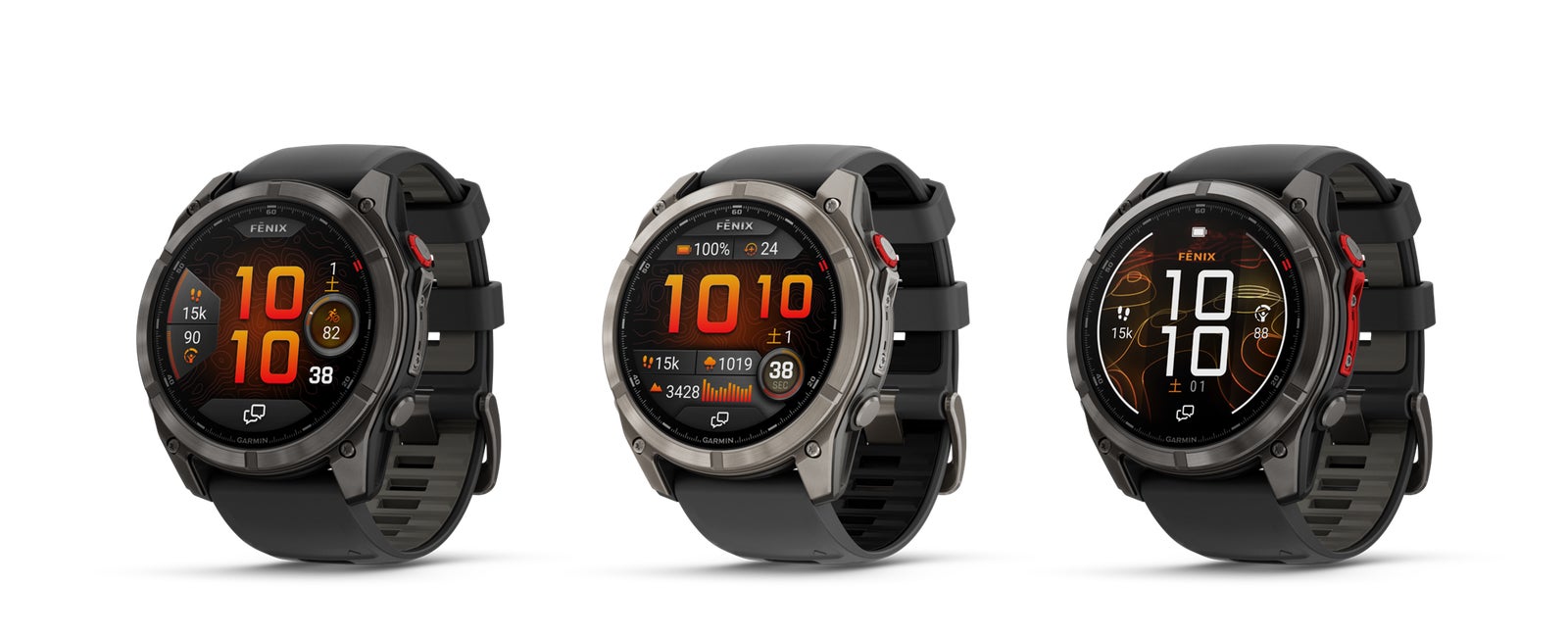 Garmin fēnix 8 Proシリーズ3モデルの正面デザイン