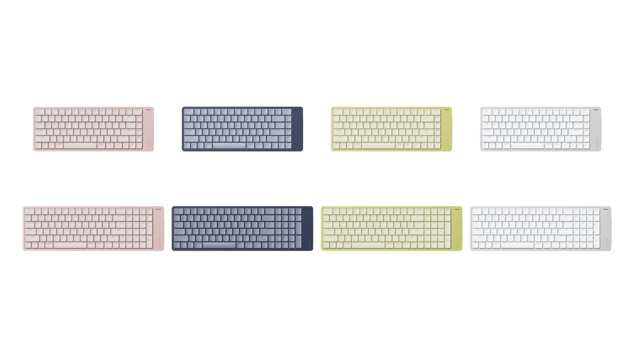 Lofree Flow2 for Mac の84キー・100キーの2レイアウトと4色のカラーバリエーション