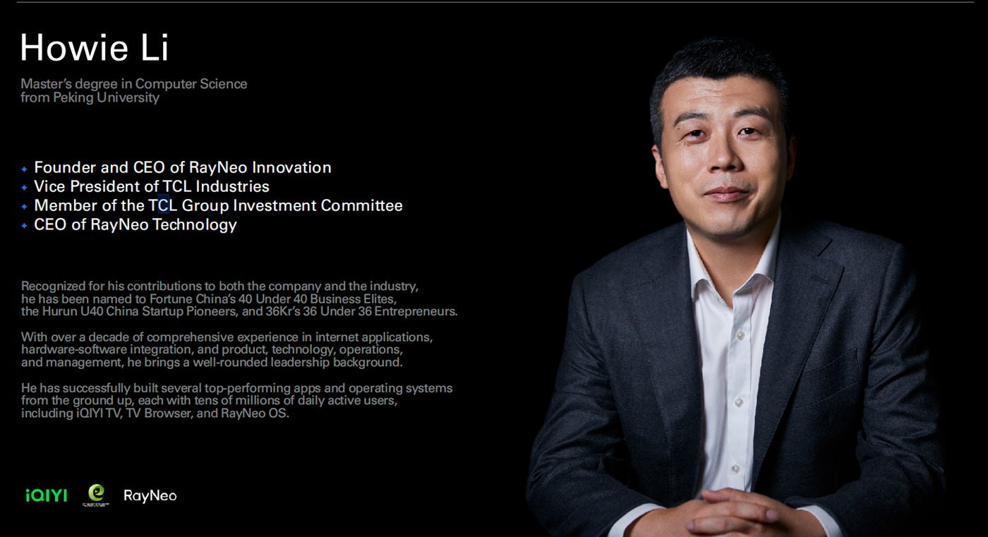 RayNeoの創業者兼CEO 李宏偉(Howie)