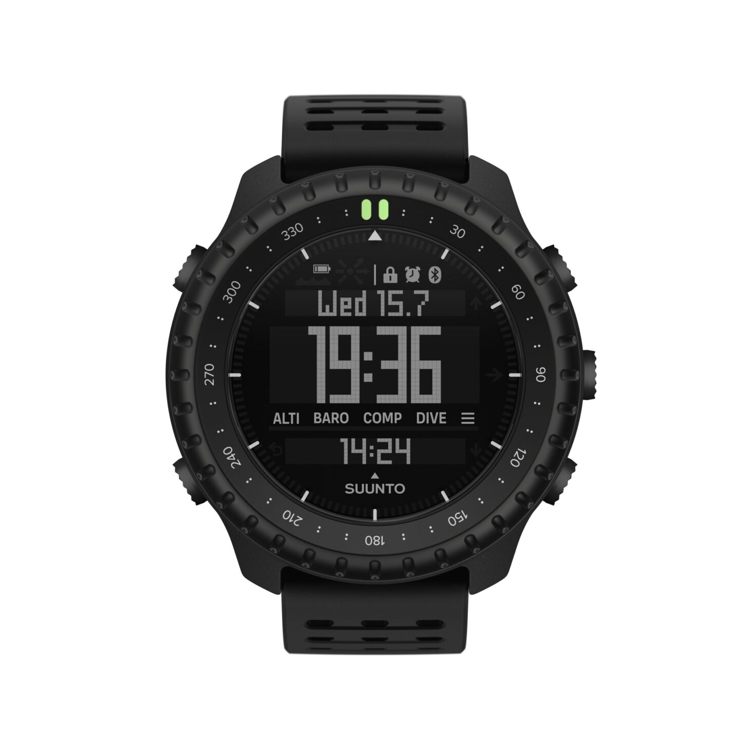 Suunto Core 2 All Black。高度計・気圧計・コンパスを備えたABCアウトドアウォッチ