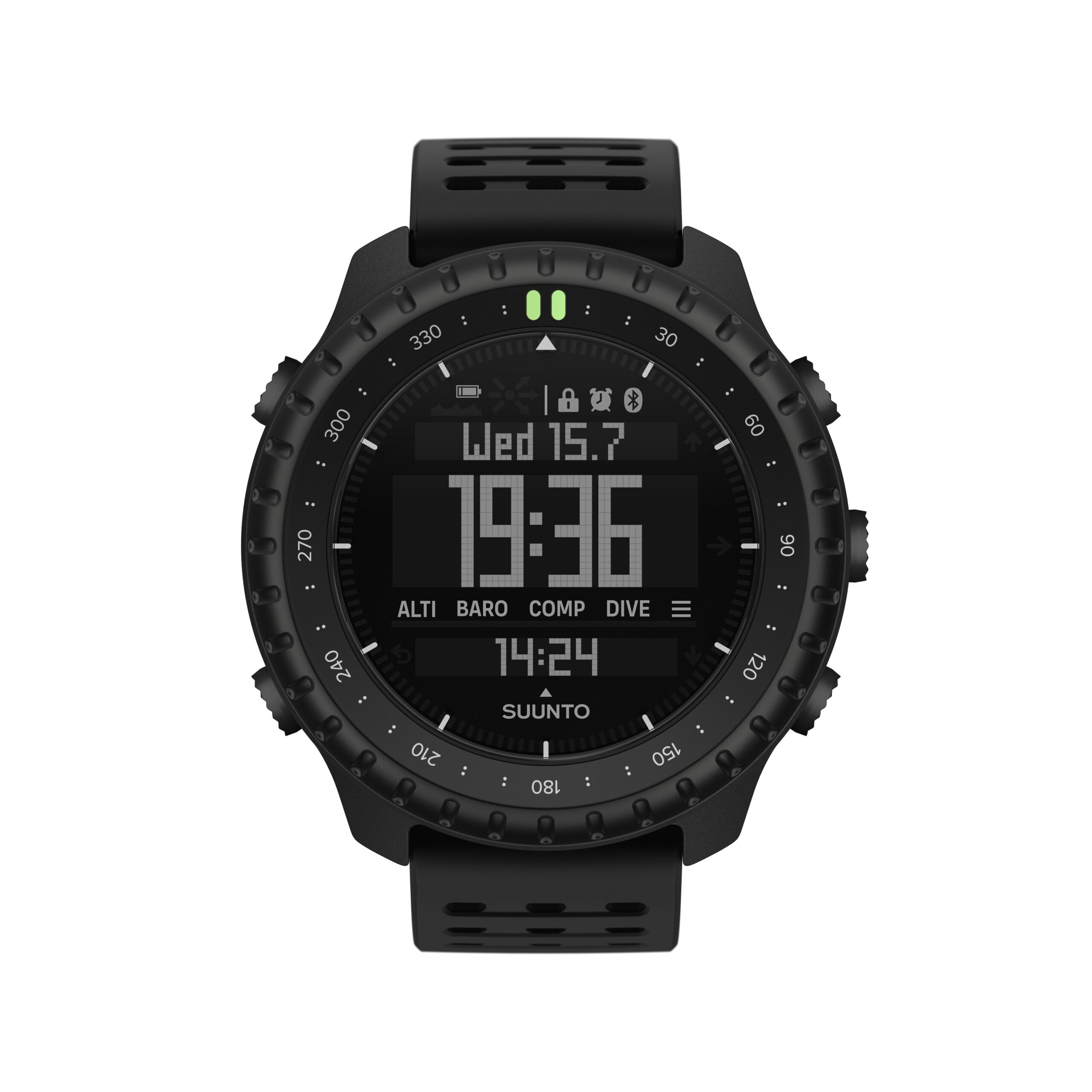 Suunto Core 2 All Black。高度計・気圧計・コンパスを備えたABCアウトドアウォッチ
