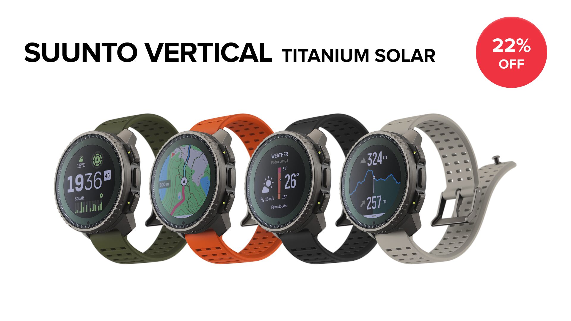 登山・トレイル向けアドベンチャーウォッチ Suunto Vertical 2・Vertical の製品画像
