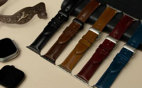 KUROCURRANT、新喜皮革のコードバンを使ったApple Watchバンド「Prestige CORDOVAN」を8月20日発売｜裏材はラバーで19,800円