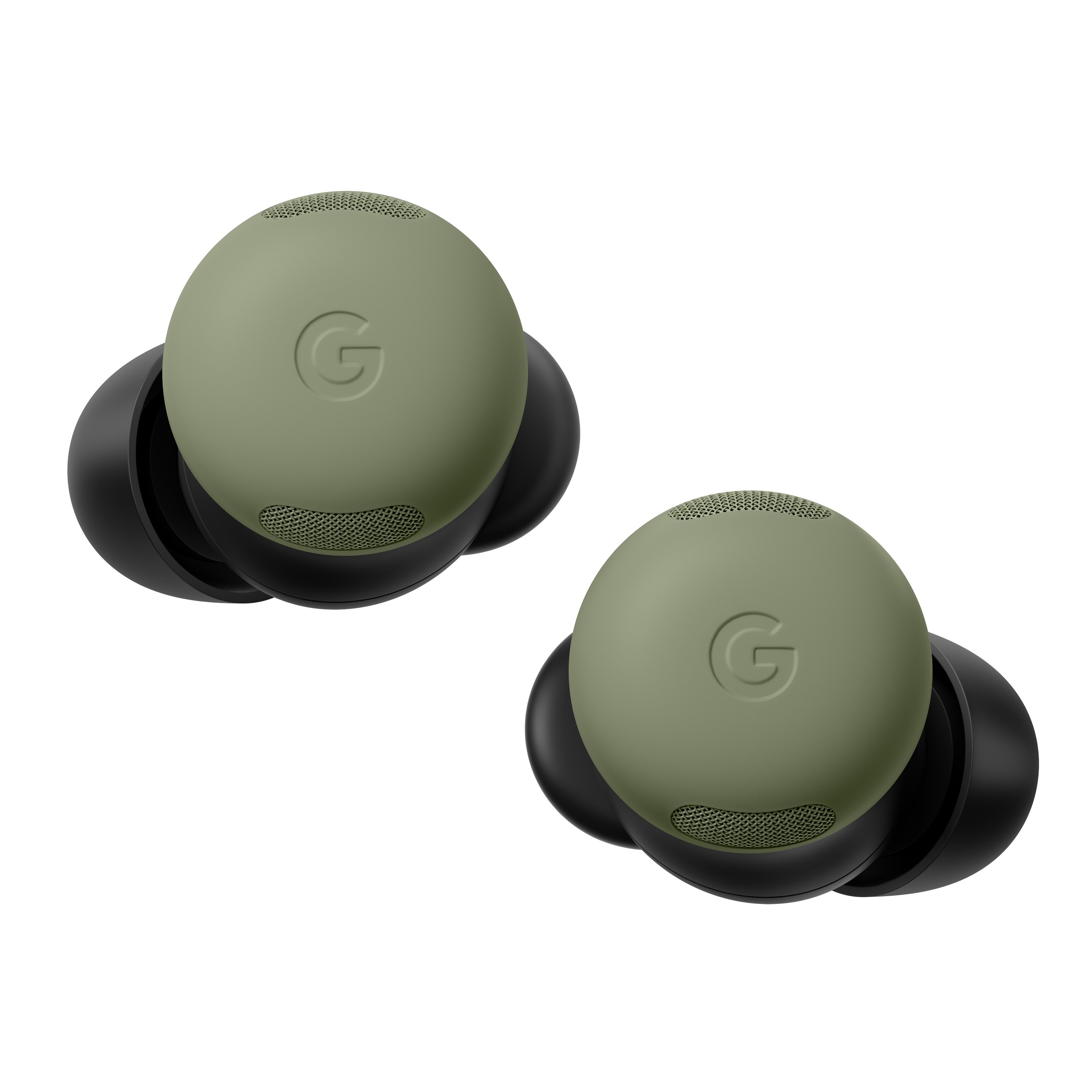 Google Pixel Buds Pro 2 の新色 Olive を写した公式製品画像