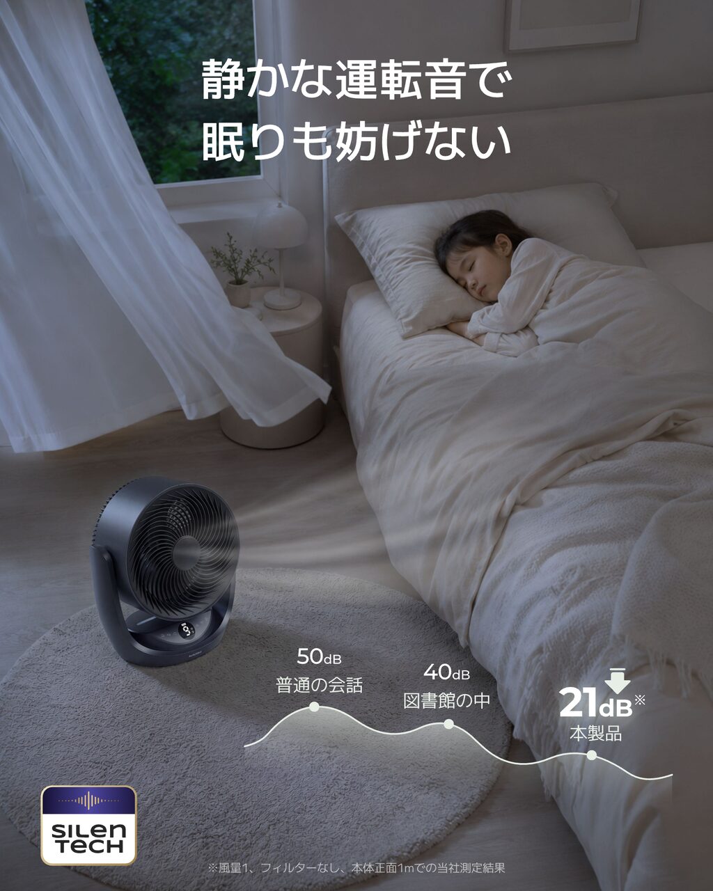 SwitchBotアプリからの風量調整やMatter over Wi-Fi対応に触れたスマートサーキュレーター2 Proの機能イメージ。