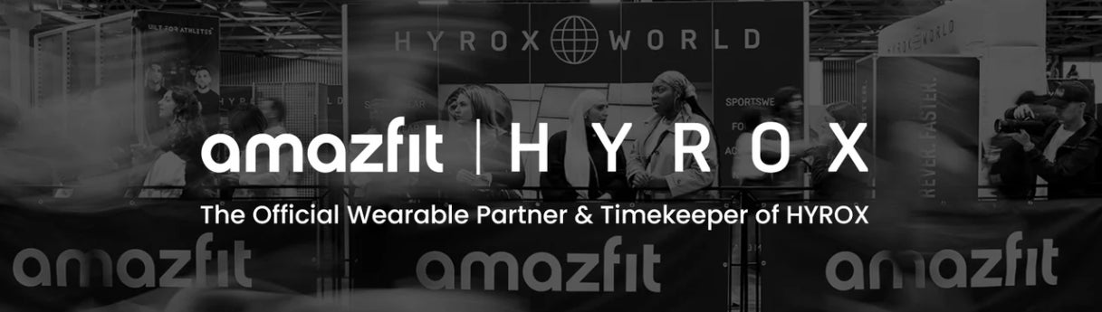 Amazfitがグローバルスポンサーを務めるフィットネスレースシリーズHYROXのロゴ。