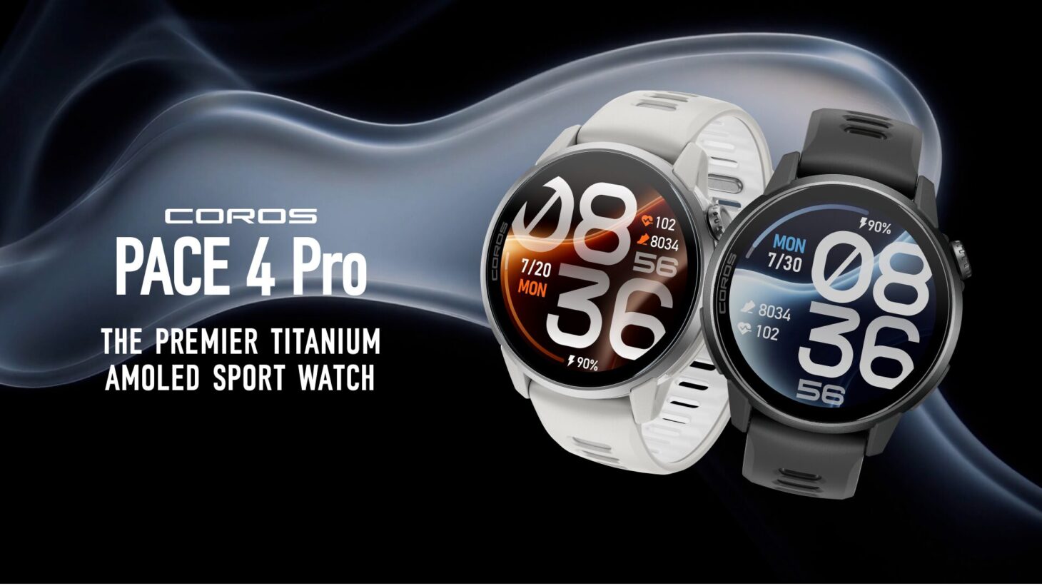 COROS PACE 4 Proの本体。1.47インチのAMOLEDディスプレイとチタンベゼルを備えたマルチスポーツウォッチ
