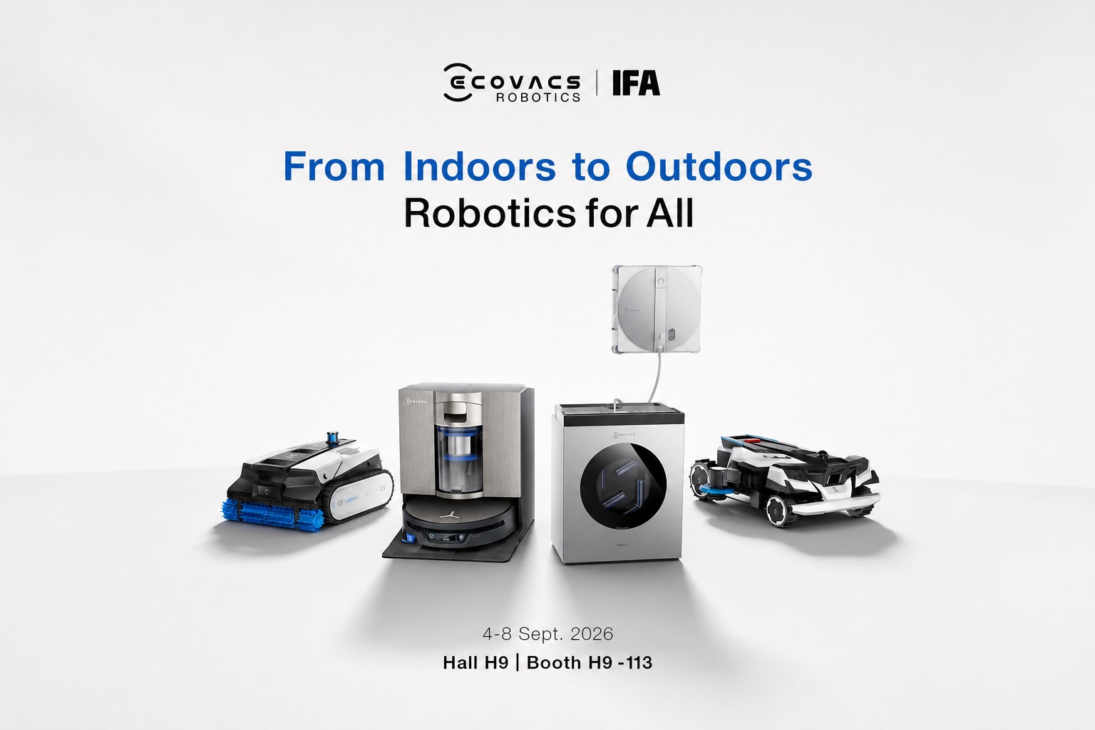 IFA Berlin 2026でエコバックスが展示する4分野のロボット