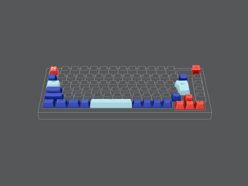 ロジクールG「G-KEYCAPS」のMechaを装着したキーボードでタイピングしている使用イメージ
