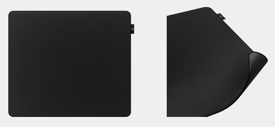 ロジクールG「PRO X CONTROL」ゲーミングマウスパッド。表面はニット素材で400×460mmの大判サイズ