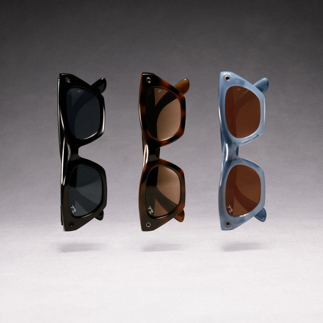 Ray-Ban Meta(Gen 3)Zenaの製品写真。ジオメトリックなキャットアイ型のシルエット