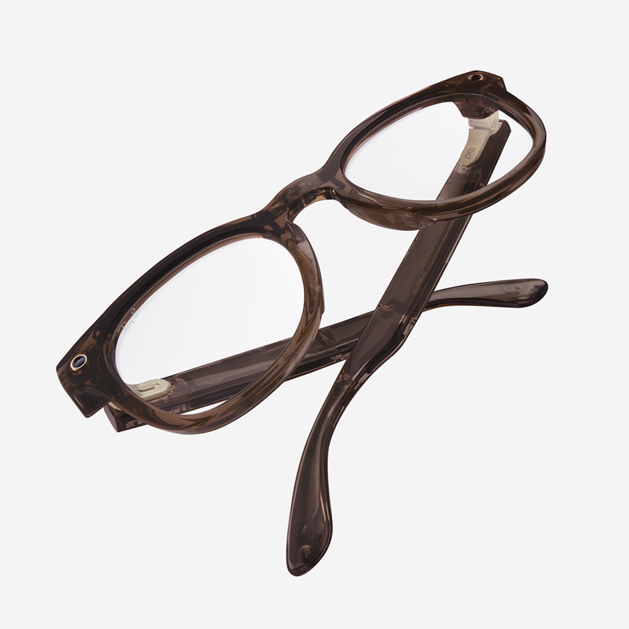 Ray-Ban Meta Optics(Gen 2)Scriberの製品写真。度付き対応のクリアレンズモデル
