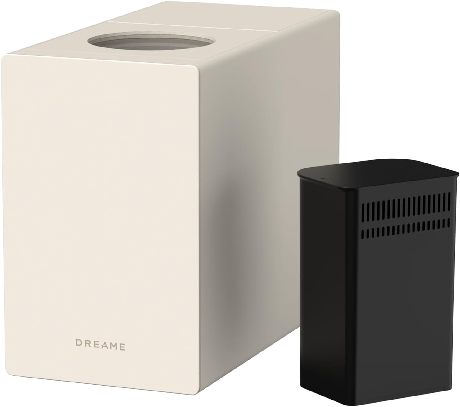 dreame SF25生ごみ処理機のベージュの本体と、取り外した黒い容器