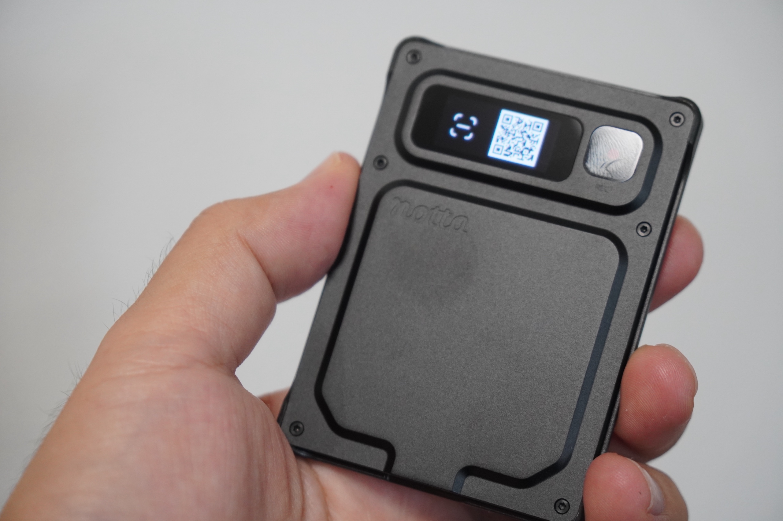 接続の準備ができたNotta Memo Proの画面に表示されたQRコード