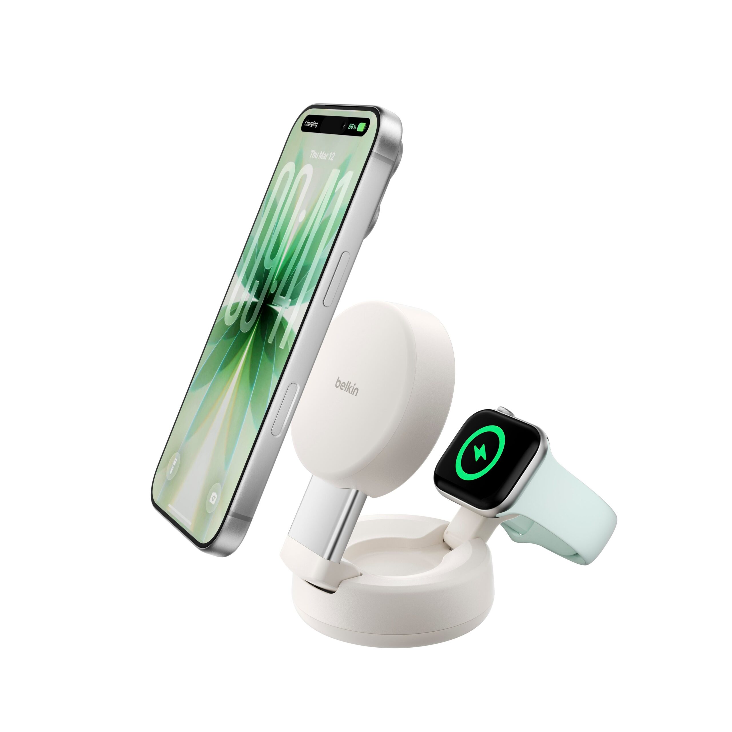 iPhoneとApple Watchを同時に充電するベルキンのUltraCharge Pro 2 in 1 コンバーチブルマグネット充電器