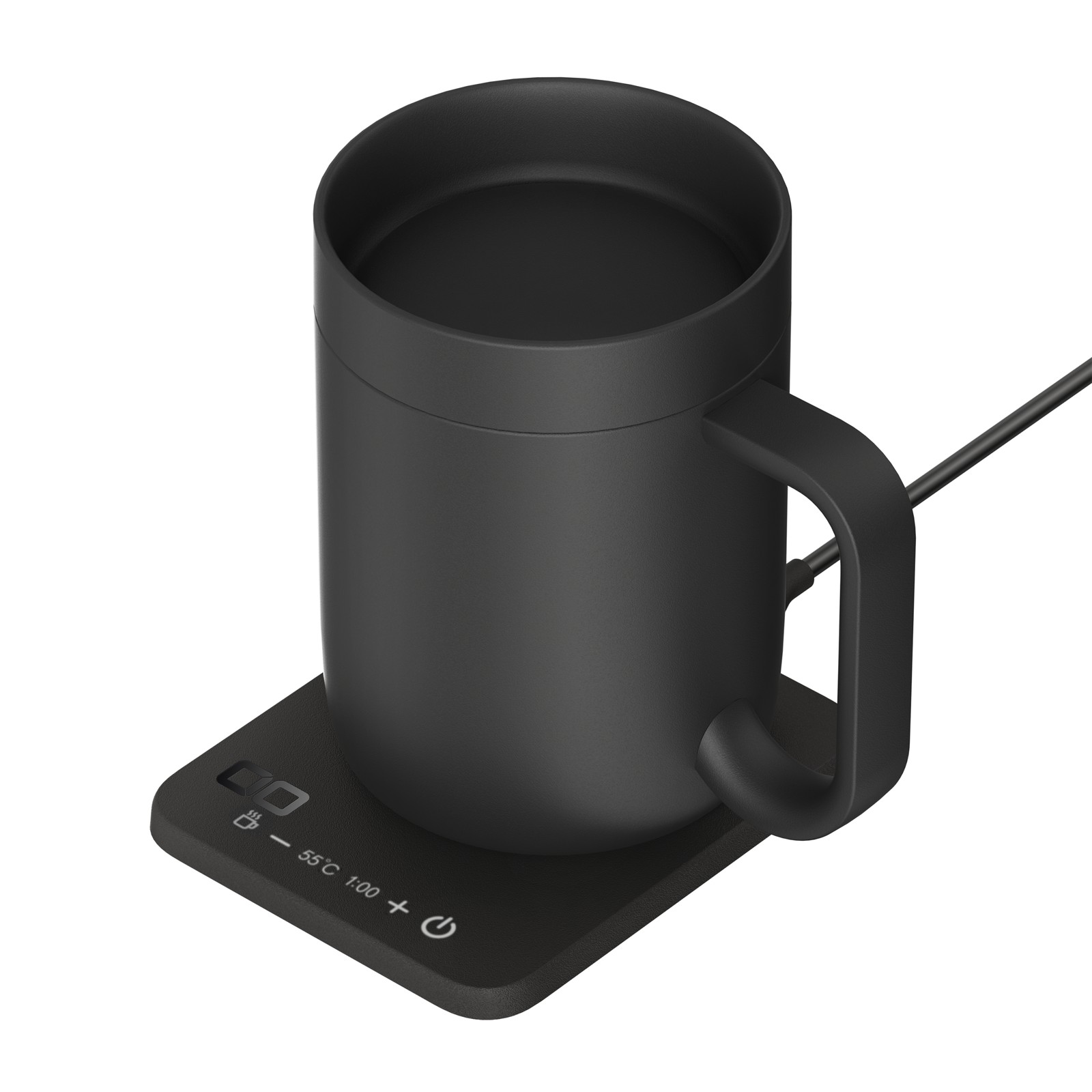 専用マグカップをワイヤレス給電の台座に載せたCIO MugWarmer II