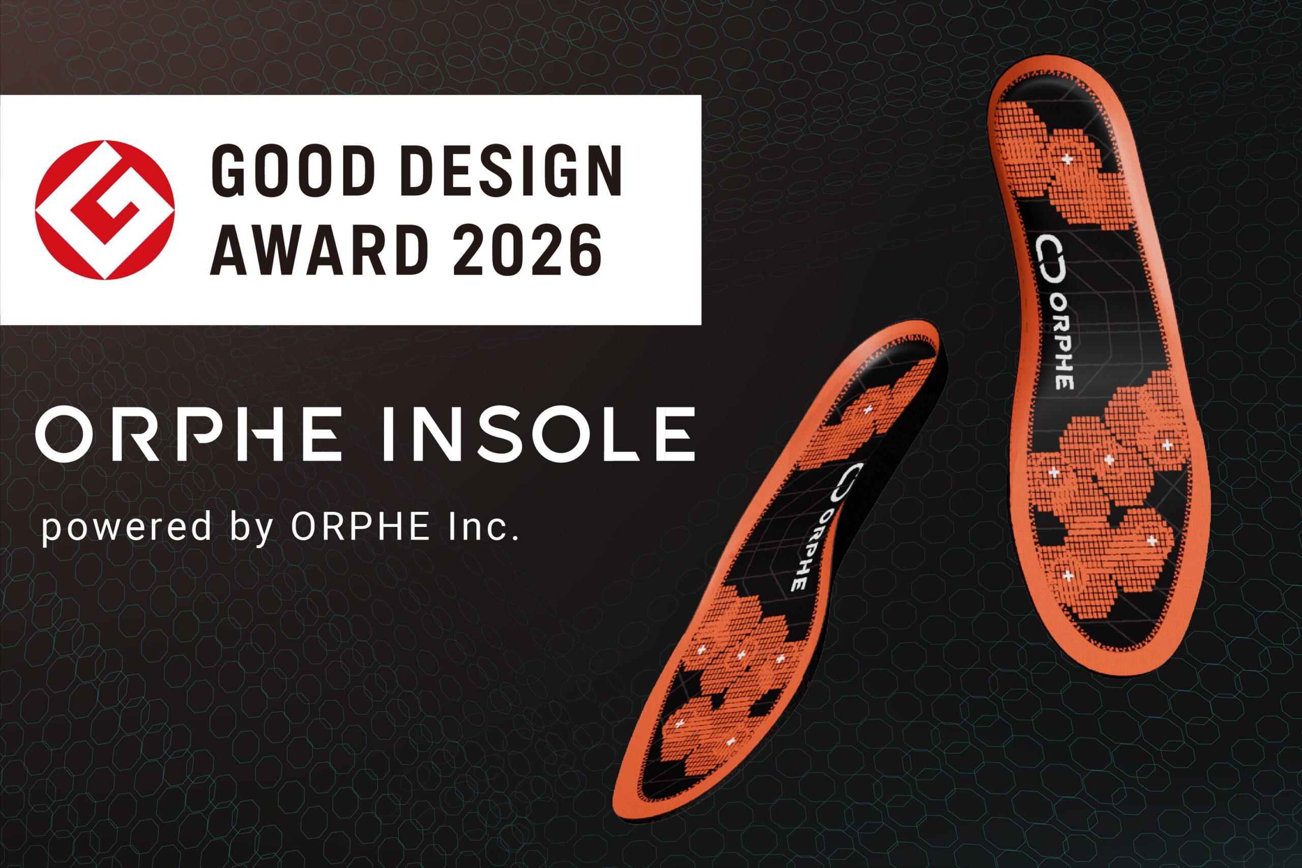 2026年度グッドデザイン賞を受賞したORPHE INSOLE