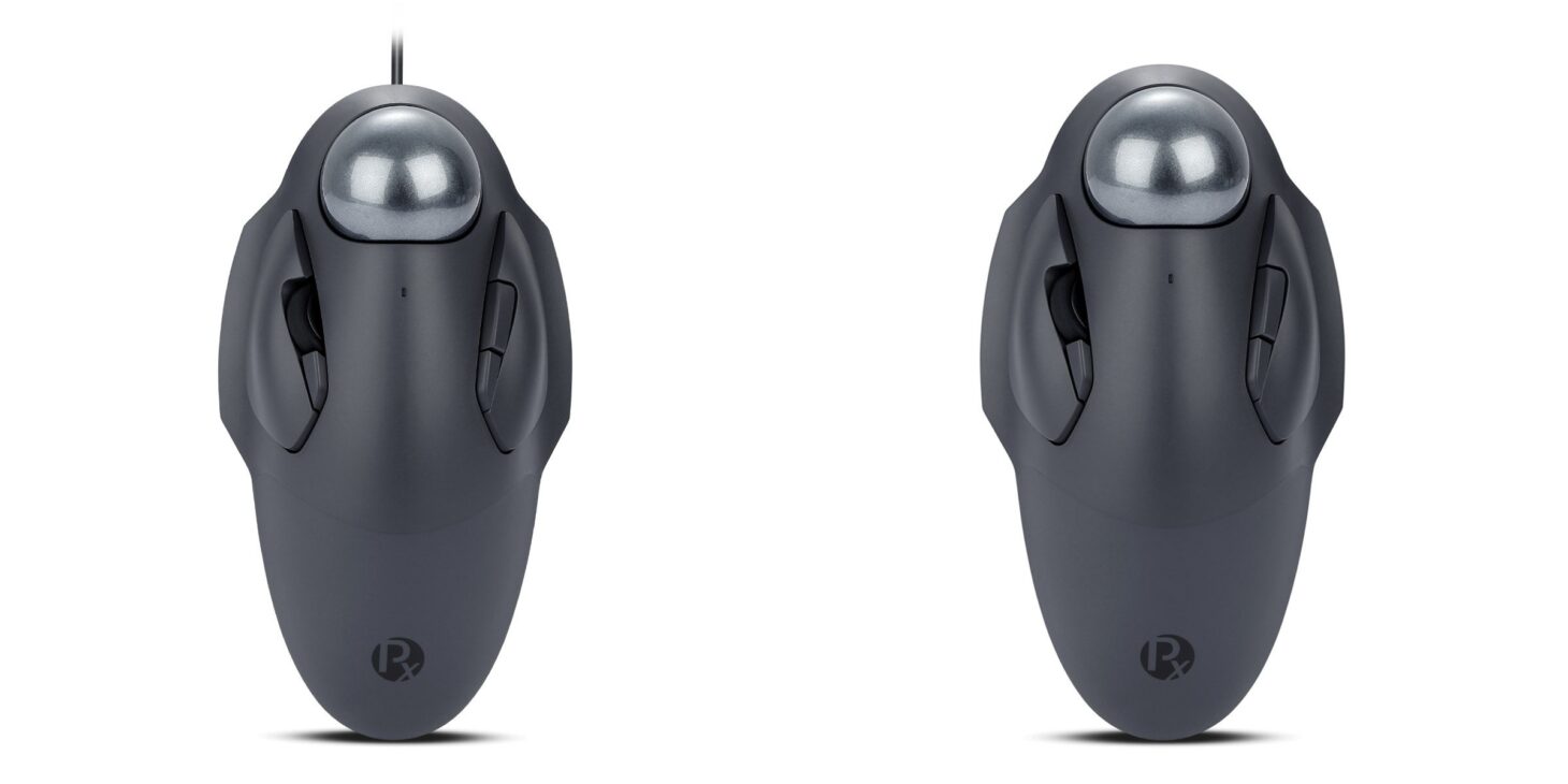 上から見たPerixxの人差し指操作トラックボールマウス PERIMICE-822とPERIMICE-522の2台