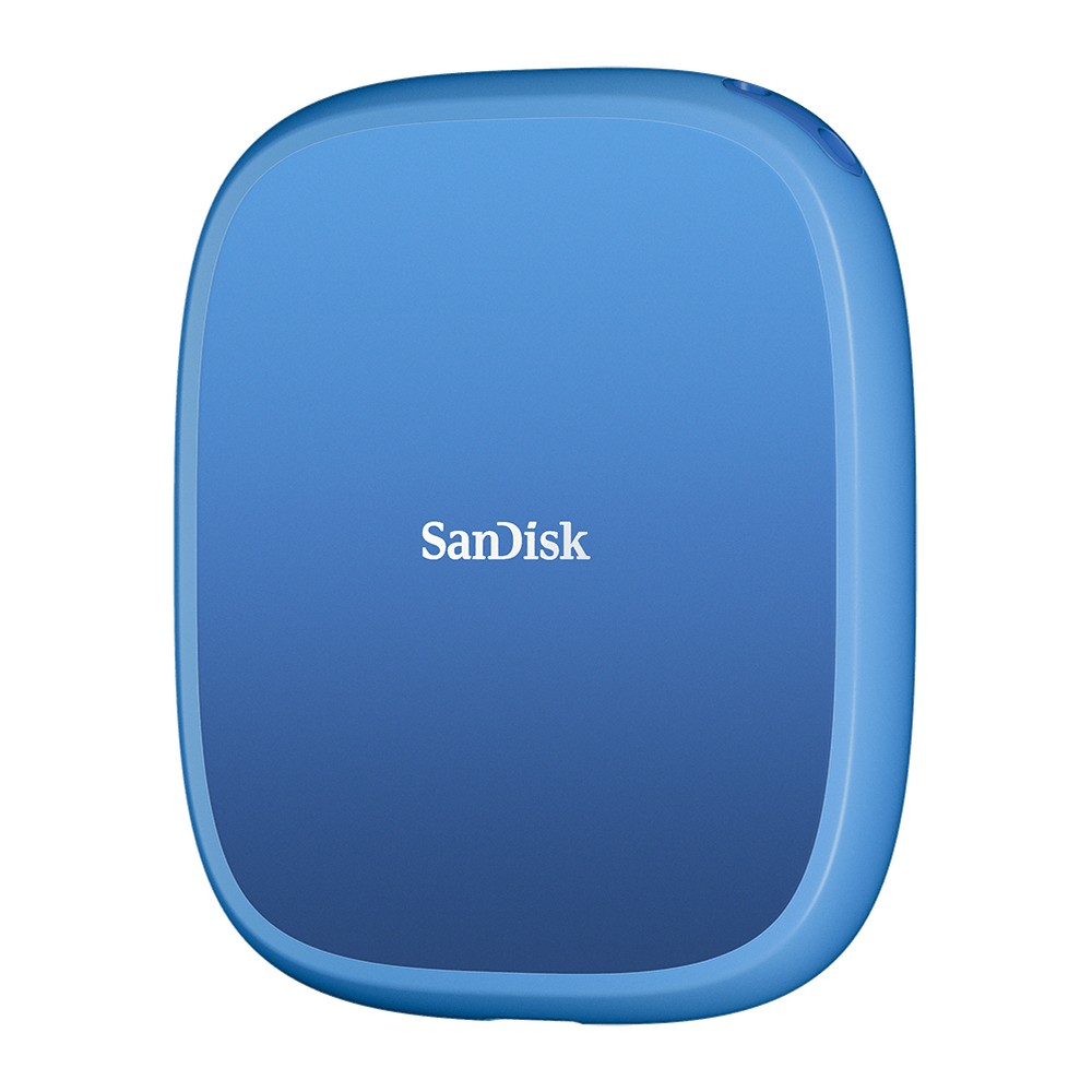 青い角丸の本体のSanDisk Creator Phone SSD