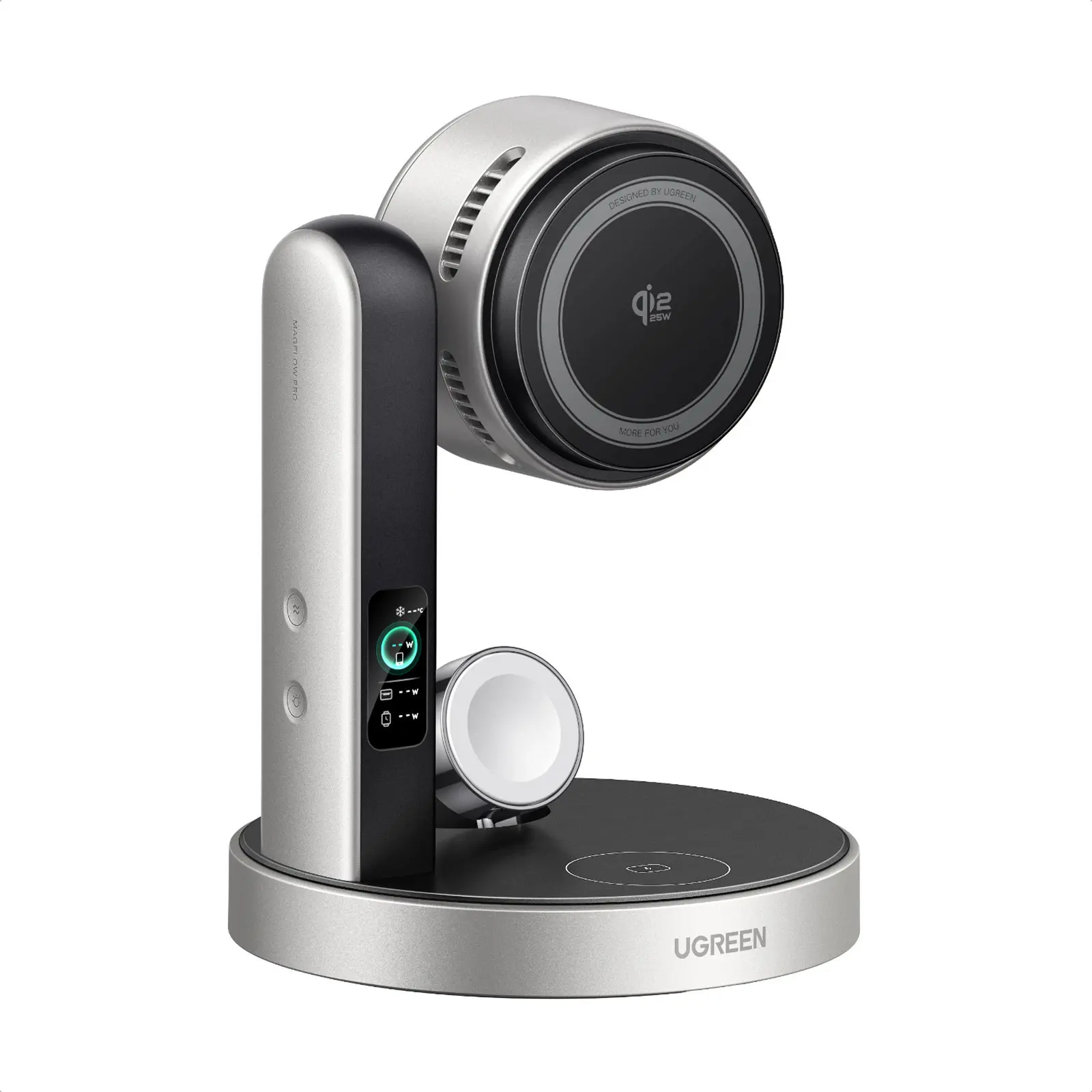 iPhone・AirPods・Apple Watchを同時に充電できるUGREEN MagFlow Pro 3-in-1ワイヤレス充電スタンド
